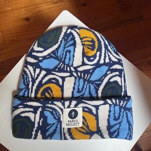 Parks Project Kids' Blue, Yellow, and Green Patterned Beanie